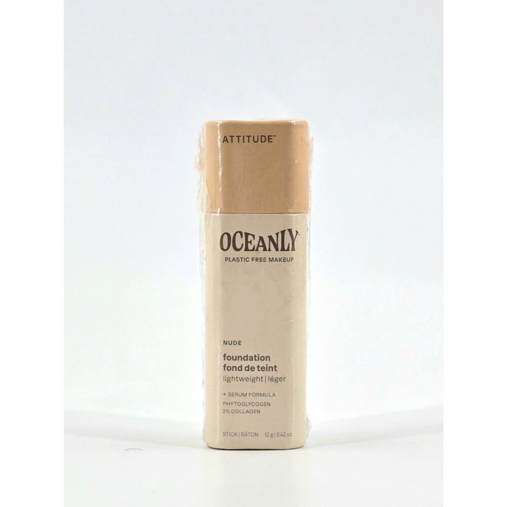 ATTITUDE Oceanly Plastic-Free Light Coverage Foundation Stick Vegan Makeup Nude - Picture 4 of 10